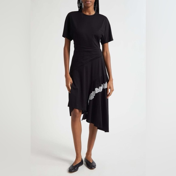 linen scallop dress Oatmeal Linen Scallop Trim Dress main image 1